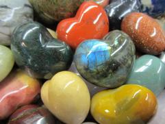 Semi Precious Stone Hearts